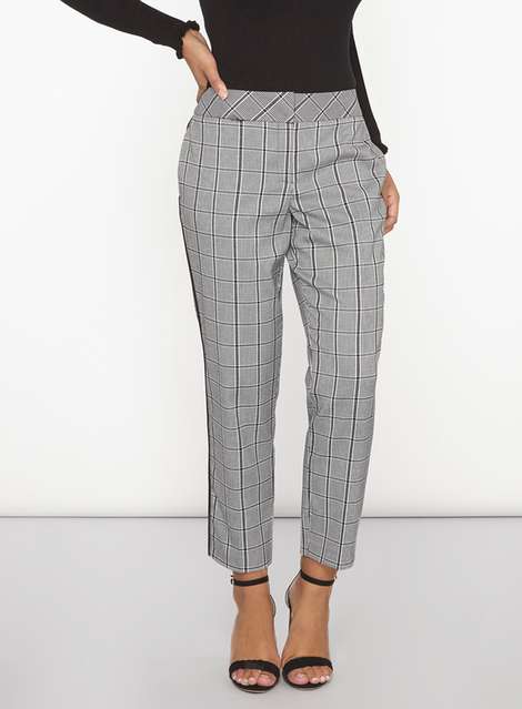 Prince Of Wales Straight Leg Trousers